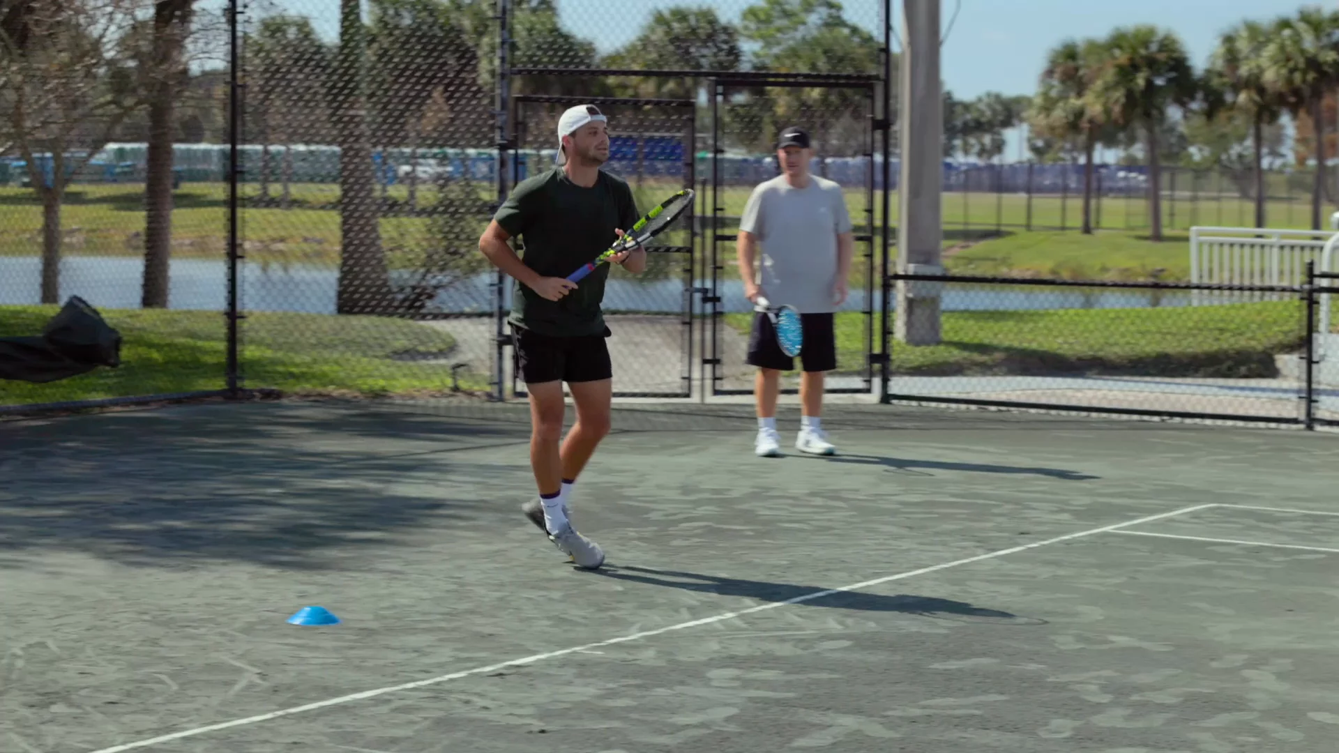 Moving Backhand Target Drill