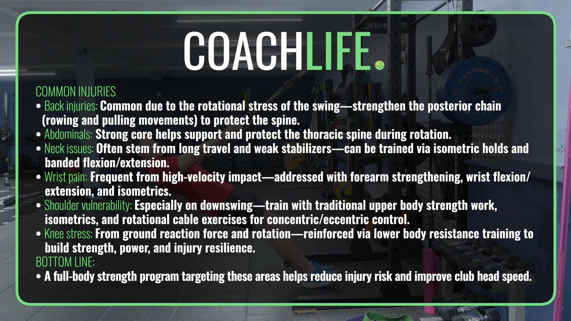 Common Golf Injuries & How Strength Training Prevents Them