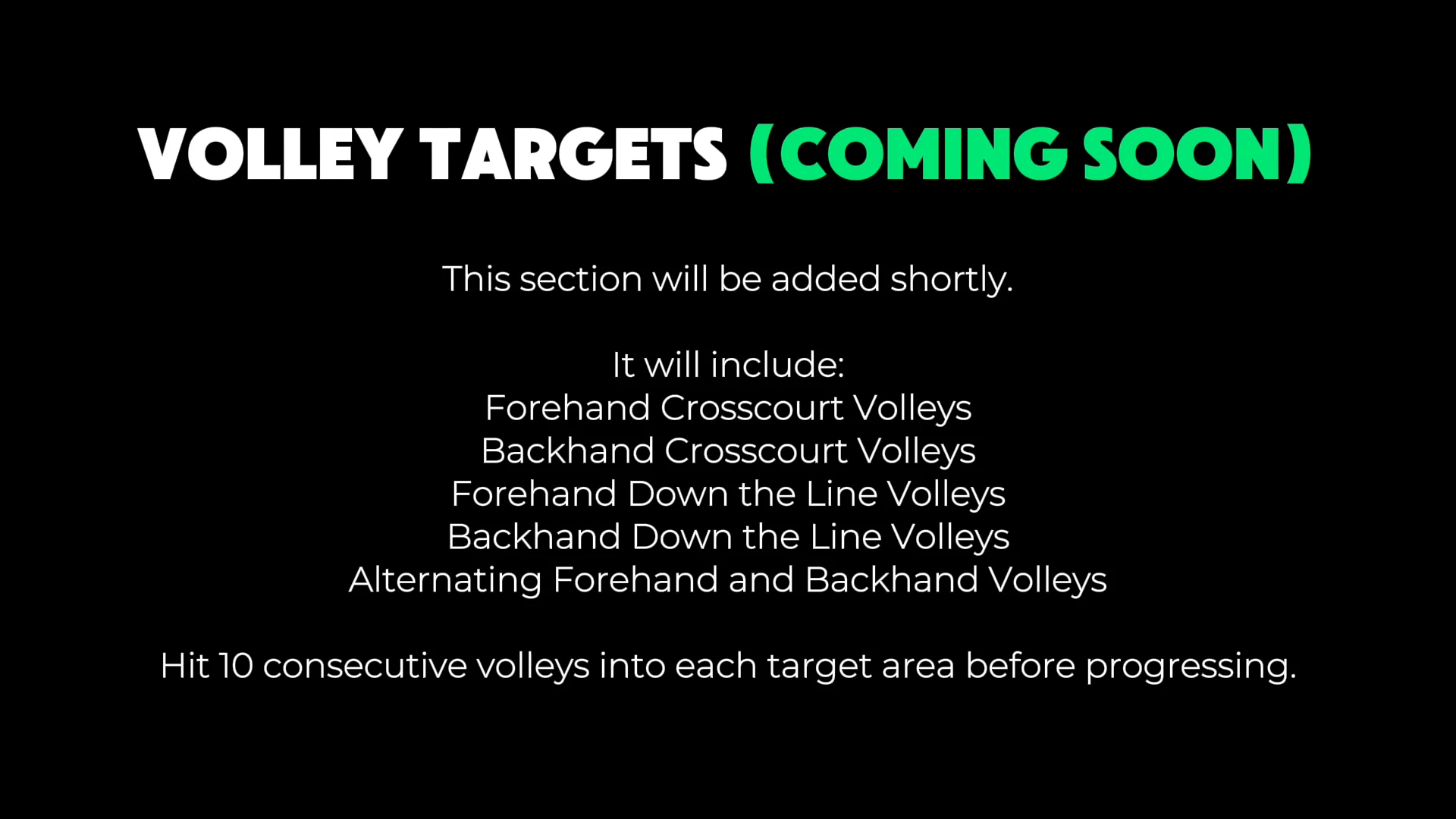 Volley Targets (Coming Soon)